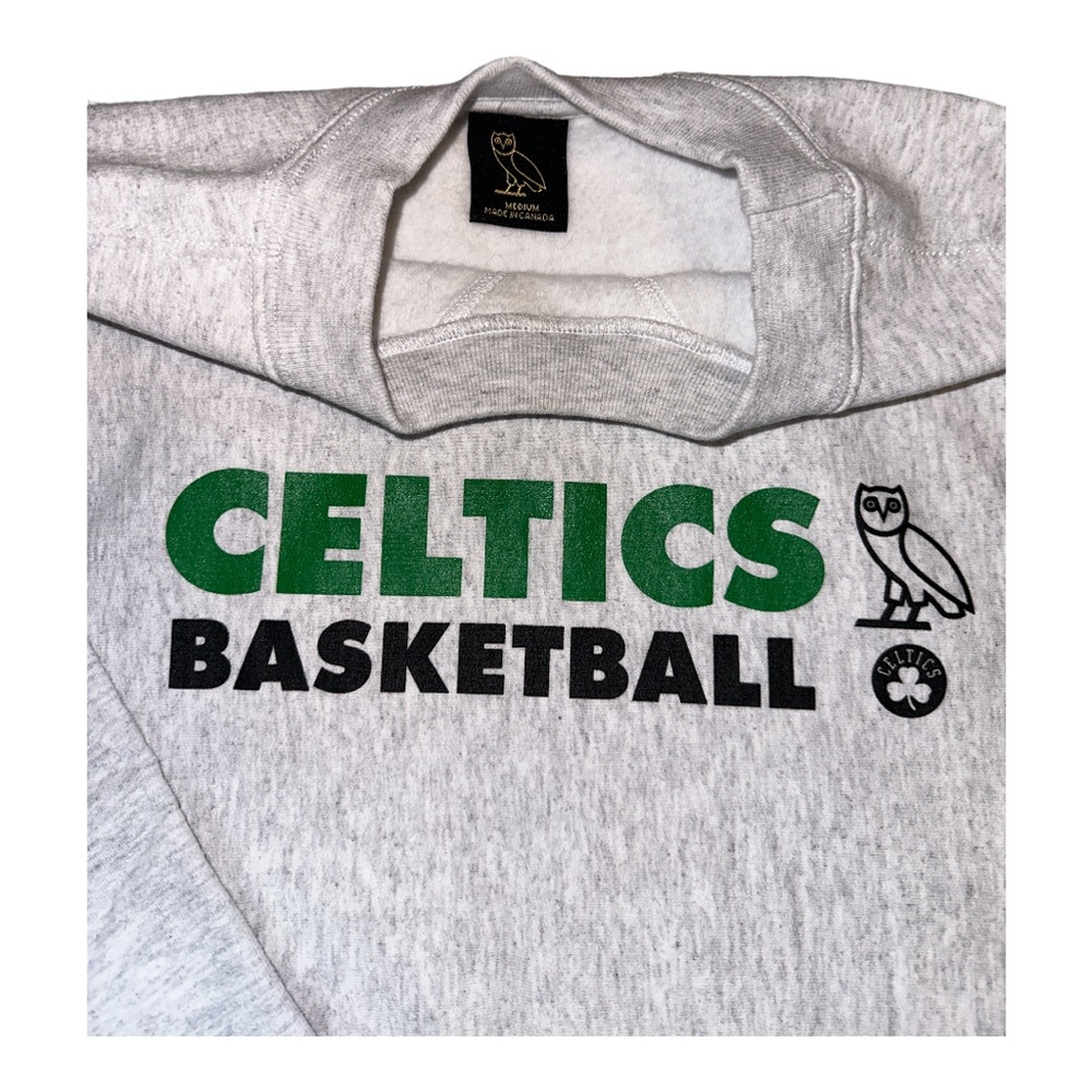 Men’s Boston Celtics x OVO Crewneck Sweatshirt - Medium - Grey - Picture 4 of 5